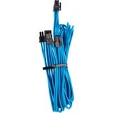 Corsair Premium Individually Sleeved PCIe Type 4 Gen 4 splitterkabel Blauw, 2 stuks, 65 centimeter