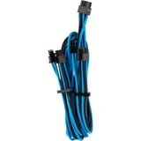 Corsair Premium Individually Sleeved PCIe Type 4 Gen 4 splitterkabel Blauw/zwart, 65 centimeter, 2 stuks