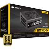 Corsair RM1000X, 1000 Watt voeding Zwart, 8x PCIe, Full Kabel-management