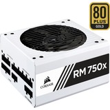 Corsair RM750X White (2018), 750 Watt voeding Wit, 4x PCIe, Full Kabel-Management
