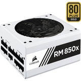 Corsair RM850X White (2018), 850 Watt voeding Wit/zwart, 6x PCIe, Full Kabel-management
