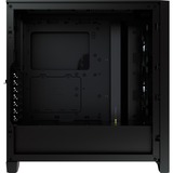 Corsair iCUE 4000X RGB Tempered Glass Tower-behuizing Zwart | USB-A 3.2 (5 Gbit/s) | USB-C 3.2 (5 Gbit/s) | Audio | Window-kit