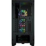 Corsair iCUE 4000X RGB Tempered Glass midi tower behuizing Zwart | 1x USB-A | 1x USB-C | RGB | Tempered Glass