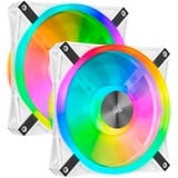 Corsair iCUE QL140 RGB case fan Wit, 2 stuks, 4-pins PWM fan-connector
