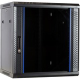 DSI 12U wandkast met glazen deur - DS6412 server rack Zwart, 600 x 450 x 635mm