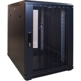 DSI 15U mini serverkast met geperforeerde deur - DS6815PP server rack Zwart, 600 x 800 x 770mm