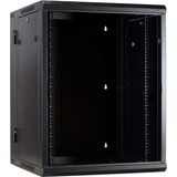 DSI 15U wandkast (kantelbaar) met glazen deur - DS6615-DOUBLE server rack Zwart, 600 x 600 x 770mm