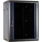 DSI 15U wandkast met glazen deur - DS6415 server rack Zwart, 600 x 450 x 770mm