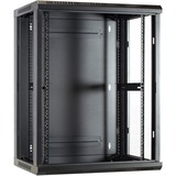 DSI 15U wandkast met glazen deur - DS6415 server rack Zwart, 600 x 450 x 770mm