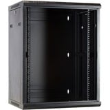 DSI 15U wandkast met glazen deur - DS6615 server rack Zwart, 600 x 600 x 770mm