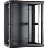 DSI 15U wandkast met glazen deur - DS6615 server rack Zwart, 600 x 600 x 770mm