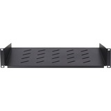 DSI 2U Legbord voor 450 mm diepe wandkasten - DS-FH2U350 inlegrooster Zwart, 485 x 350 x 88 mm