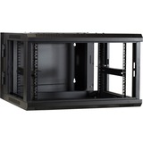 DSI 6U wandkast (kantelbaar) met glazen deur - DS6606-DOUBLE server rack Zwart, 600 x 600 x 368mm