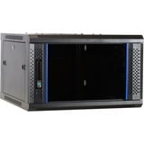 DSI 6U wandkast met glazen deur - DS6606 server rack Zwart, 600 x 600 x 368mm