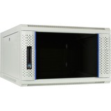 DSI 6U witte wandkast met glazen deur - DS6606W server rack Wit, 600 x 600 x 368mm