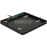 DeLOCK externe behuizing voor 5.25" Slot-in Slim SATA Zwart