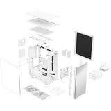 Fractal Design Define 7 Compact Light Tempered Glass midi tower behuizing Wit | 4x USB-A | 1x USB-C | Window