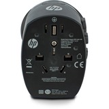 HP Reisadapter World Plug Zwart, 2x USB