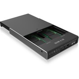 ICY BOX IB-2812CL-U3 externe behuizing Zwart, B-Key