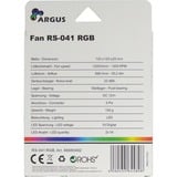 Inter-Tech ARGUS RS-041 RGB case fan Zwart, 4-pins PWM aansluiting