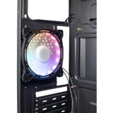 Inter-Tech B-02 RGB midi tower behuizing Zwart | 3x USB-A | RGB | Window
