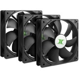 Inter-Tech IPC Fan Set 120 mm case fan Zwart, 3 stuks, 4-pins PWM fan-connector