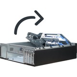 Inter-Tech IT-502 HTPC behuizing Zwart | 2x USB-A 2.0 | 2x USB-A 3.2 (5 Gbit/s) | 2x Audio