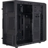 Inter-Tech MA-01 Micro Tower-behuizing Zwart | 2x USB-A 2.0 | USB-A 3.2 (5 Gbit/s) | 2x Audio