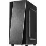 Inter-Tech T-11 TELEVEN Tower-behuizing Zwart | 2x USB-A 2.0 | USB-A 3.2 (5 Gbit/s) | 2x Audio | Window-kit