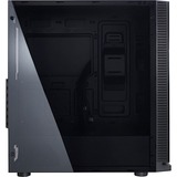 Inter-Tech W-III RGB Tower-behuizing Zwart | 2x USB-A 2.0 | USB-A 3.2 (5 Gbit/s) | 2x Audio | Window-kit