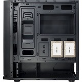 Inter-Tech W-III RGB Tower-behuizing Zwart | 2x USB-A 2.0 | USB-A 3.2 (5 Gbit/s) | 2x Audio | Window-kit