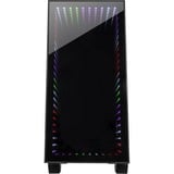 Inter-Tech X-608 Infinity Micro midi tower behuizing Zwart | 1x USB-A | 1x USB-C | RGB | Window