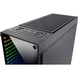 Inter-Tech X-908 Infini2 Tower-behuizing Zwart | 2x USB-A 3.2 (5 Gbit/s) | 2x USB-C 3.2 (5 Gbit/s) | 2x Audio | Window-kit