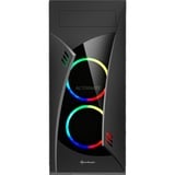 Sharkoon NIGHT SHARK RGB midi tower behuizing Zwart | 4x USB-A | RGB | Window