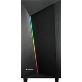 Sharkoon REV100 midi tower behuizing Zwart | 2x USB-A | RGB | Tempered Glass