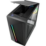 Sharkoon REV100 midi tower behuizing Zwart | 2x USB-A | RGB | Tempered Glass