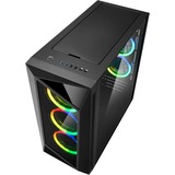 Sharkoon REV200 midi tower behuizing Zwart | 4x USB-A | RGB | Tempered Glass