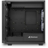 Sharkoon REV220 Tower-behuizing Zwart | 2x USB-A 2.0 | 2x USB-A 3.2 (5 Gbit/s) | 2x Audio | Window-kit