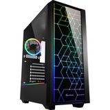 Sharkoon RGB LIT 100 tower-behuizing Zwart, USB 3.2, Window-Kit