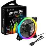Sharkoon SHARK Blades RGB Fan case fan Zwart,  3-pin aansluiting