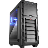 Sharkoon SKILLER SGC1 Window tower-behuizing Zwart/blauw, USB 3.0, Window-kit