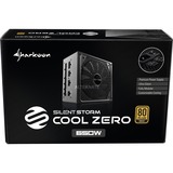 Sharkoon SilentStorm Cool Zero 650W voeding  Zwart, 4x PCIe, Kabel-Management