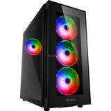 Sharkoon TG5 Pro RGB midi tower behuizing Zwart | 4x USB-A | RGB | Window