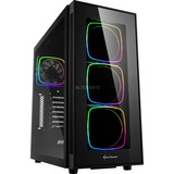 Sharkoon TG6 RGB midi tower behuizing Zwart | 4x USB-A | RGB | Window