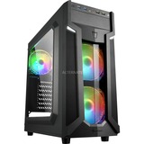 Sharkoon VG6-W RGB tower-behuizing Zwart, 2x USB-A 2.0, 2x USB-A 3.2 (5 Gbit/s), 2x Audio, Window-kit