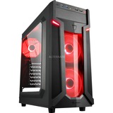 Sharkoon VG6-W Red tower-behuizing Zwart, USB 3.0, Acryl Window-kit