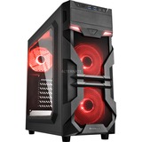 Sharkoon VG7-W Red Tower-behuizing Zwart | USB 3.0 | Acryl Window-kit