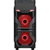 Sharkoon VG7-W Red Tower-behuizing Zwart | USB 3.0 | Acryl Window-kit