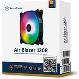SilverStone Air Blazer 120R case fan Zwart, 4-pins PWM fan-connector 