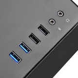 SilverStone Redline SST-RL07B-G Tower-behuizing Zwart | 2x USB-A 2.0 | 2x USB-A 3.2 (5 Gbit/s) | 2x Audio | Window-kit